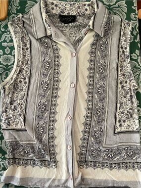 Topshop Handkerchief Print Vest Tank Top